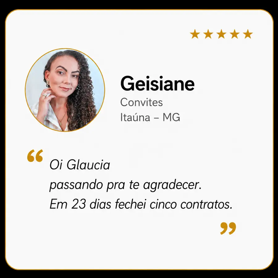 Geisiane — 5 contratos em 23 dias