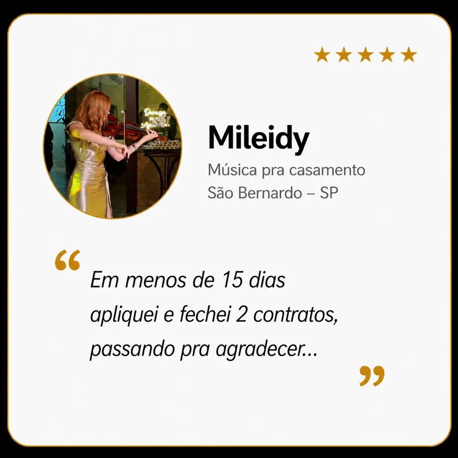 Mileidy — 2 contratos em 15 dias